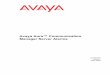 Avaya Aura™ Communication Manager Server Alarms · 8 Communication Manager Server Alarms Alarm Content Alarms can be viewed via the Web Interface, CLI, and SAT command-line interface