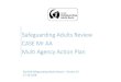 Safeguarding Adults Review CASE Mr AA Multi Agency Action Plan · Safeguarding Adults Board SAB manager / NSAB Housing subgroup chair July 2016 July 2016 2) Dissemination of best