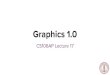 Graphics 1 - Stanford University€¦ · Graphics Object-Oriented Programming Graphics 1.0Event-driven programming Graphics 2.0. The Console Images Data structures Everyday Python