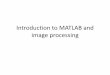 Introduction to MATLAB and image processing · MATLAB and images • The help in MATLAB is very good, use it! • An image in MATLAB is treated as a matrix • Every pixel is a matrix