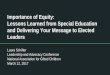 Importance of Equity: Lessons Learned from Special ... · Importance of Equity: Lessons Learned from Special Education and Delivering Your Message to Elected Leaders . Laura Schifter