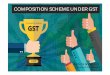 COMPOSITION SCHEME UNDER GST - AJMERA & AJMERAajmeraandajmera.co.in/wp-content/uploads/2017/04/... · Composition Levy Under GST • Under GST for tax payer, a scheme called Composition