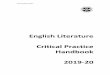English Literature Critical Practice Handbook 2019-20 · 2019-12-16 · Critical Practice Handbook 2019-20. Critical Practice Handbook Page 2 Contents: ... plus a workshop at the