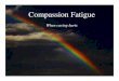 COMPASSION FATIGUE PRESENTATION--One Health (1)...What is compassion? Compassion is the deep awareness of the suffering of another, coupled with the desire to relieve it *