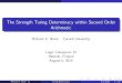 The Strength Turing Determinacy within Second Order Arithmetic · 2015-08-09 · 2: Second Order Arithmetic = First Order Arithmetic plus set variables X (and quanti–ers) with the