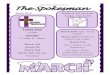 The SpokesmanThe Spokesman - Clover Sitesstorage.cloversites.com/oursaviorlutheranchurch1... · 2016-03-07 · The SpokesmanThe Spokesman Our Savior Lutheran Church March 2016 Daylight
