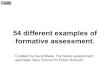 formative assessment. 54 different examples of · A formative assessment or assignment is a tool teachers use to give feedback to ... Venn Diagram Have students compare and contrast