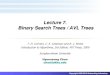 Lecture 7. Binary Search Trees / AVL Treesmonet.skku.edu/wp-content/uploads/2018/05/Algorithm_07.pdf · 2018-05-01 · Algorithms Networking Laboratory 3/53 Introduction Search trees
