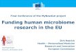 Funding human microbiome research in the EU · 2018-10-25 · Funding human microbiome research in the EU Stanhope Hotel Brussels, 18 October 2018 ... Conclusions: How to promote