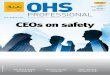 SEPTEMBER 2015 CEOs on safety - AIHS · SEPTEMBER 2015 A S Afety INS tItUte O f A US tr AlIA P Ubl IcAtION Professional News — News report — opiNioN — BooK reView — PLUS CEOs