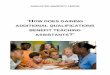 HOW DOES GAINING ADDITIONAL QUALIFICATIONS BENEFIT TEACHING ASSISTANTS?’ · 2017-03-14 · To a certain extent, poor conditions for teaching assistants are explained by the reluctance