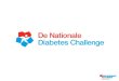 Presentatie1 - Atletiekunie.nl · De Nationale Diabetes Challenge Richtliinen beleid Educatie: geef informatie over DM type 2 en de situaties waarin maatregelen nodig Zijn. • Met-medicamenteuze