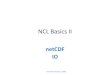 NCL Basics II - DKRZ · NCL Basics II netCDF IO Karin Meier-Fleischer, DKRZ . Contents netCDF • What is netCDF • NetCDF conventions • Examine a netCDF file • NCL: read and