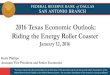 2016 Texas Economic Outlook: Riding the Energy Roller Coaster · 2016 Texas Economic Outlook: Riding the Energy Roller Coaster January 12, 2016 ... • Health care and leisure and