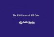 The BIG Future of BIG Data · 2017-03-08 · The BIG Future of BIG Data. Big Data Data Governance Data Warehousing Data Reporting Data Infrastructure. Become a PREDICTIVEEnterprise