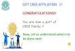 GOT CBSE AFFILIATION !!! CONGRATULATIONS!!cbseacademic.nic.in/web_material/Manuals/Being_in... · CONGRATULATIONS!! You are now a part of CBSE Family !! ... institutions in India