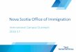 Nova Scotia Office of Immigration - Nova Scotia Community ...international.nscc.ca/wp-content/uploads/2014/02/NSOI-Campus-Out… · Canada and Dependents Abroad Visa Office Referred