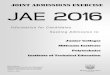Joint Admissions Exercise JAE 2016 - Nan Hua …...Joint Admissions Exercise 2016 This information booklet is for students seeking admission to Junior Colleges, Millennia Institute,