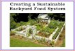 Creating a Sustainable Backyard Food System€¦ · Important to know dimensions of lot. 100 ft. t. House Garage Porch Driveway ... located in garage by utility door RECYCLE House