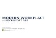 01 Modern Workplace mit M365 - Atos · Access to equivalent on-premise servers (Exchange,SharePoint, Skype for Business) Legal compliance & archiving needs for email –archiving,