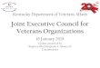 Joint Executive Council for Veterans Organizations · 2019-10-04 · Veteran Centers Thomson-Hood Veterans Center, Wilmore, KY 151/285 Beds 53% Western Kentucky Veterans Center, Hanson,