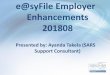 e@syFile Employer Enhancements 201808 · If employer SEZ code (code 2083) or employee SEZ code (3264) is not on list or the YOA is less than 2019 or YOA is 2019 and period is less