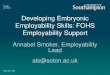 Developing Embryonic Employability Skills: FOHS ... · Making a difference to others Helping the Environment Helping those less fortunate Helping the ‘voiceless’ Develop Skills