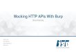 Mocking HTTP APIs With Burp - Shea Polansky · Burp Intruder Repeater Window Help Repeater Options URL Burp Suite Community Edition v1.7.35 - Temporary Project Alerts it H u b—