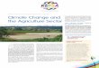Climate Change and Your Business Briefing Note Series ...€¦ · Climate Change and the Agriculture Sector Climate Change and Your Business Briefing Note Series | April 2014 A griculture,