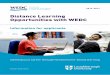 Distance Learning Opportunities with WEDC€¦ · Distance Learning Opportunities with WEDC Information for applicants 2016–2017 October 2016 edition ... • to provide an opportunity