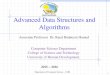 Advanced Data Structures and Algorithms · Advanced Data Structures and Algorithms Department of Computer Science _ UHD 1 Computer Science Department College of Science and Technology