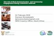The role of Risk Communication and Community Engagement ... · The role of Risk Communication and Community Engagement during Listeriosis outbreak. What is Risk Communication WHO