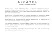 Alcatel-Lucent is a French global mobile phone manufacturer and … · Alcatel-Lucent is a French global mobile phone manufacturer and telecommunications equipment company, headquartered
