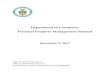 Department of Commerce Personal Property …...Department of Commerce Personal Property Management Manual December 5, 2017 Office of Financial Management Office of Administrative Programs