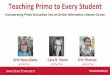 Teaching Primo to Every Student - · PDF file What does Primo search and how best to search it • Search strategies for Primo • Start simple, then tweak • Refining searches •