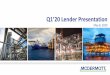 Q1’20 Lender Presentation€¦ · 209 current cases, 17 recovered, 1 fatality Project/Vessel/Yard response plans in place Remote/Smart working implemented Return to work plans under