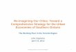 Re-imagining Our Cities: Toward a Comprehensive Strategy ...€¦ · Re-imagining Our Cities: Toward a Comprehensive Strategy for the Urban Economies of Southern Ontario The Working