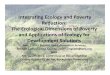Jane Carter Ingram - Ecology and POverty · Integrating Ecology and Poverty Reduction: The Ecological Dimensions of Poverty and Applications of Ecology for Development Solutions Jane