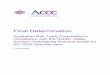 ACCC Final HVAU 2015 final determination - HV… · period 1 January 2015 to 31 December 2015 (the 2015 calendar year). The ACCC’s Final Determination is that ARTC has undertaken