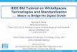 IEEE 802 Tutorial on WhiteSpaces, Technologies and … › 802.22 › dcn › 19 › 22-19-0013-00-0000... · 2019-03-13 · IEEE 802 Tutorial on WhiteSpaces, Regulations, Standardization