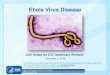 Ebola Virus Disease - unisi.it · 2015-02-02 · Ebola Virus Prototype Viral Hemorrhagic Fever Pathogen Filovirus: enveloped, non-segmented, negative-stranded RNA virus Severe disease