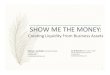 SHOW ME THE MONEY…SHOW ME THE MONEY: Creating Liquidity From Business Assets Michael J. Garibaldi, CPA/ABV/CFF/CGMA Garibaldi Group 516.288.7400 michael@garibaldicpas.com Ivy H Menchel,