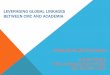 LEVERAGING GLOBAL LINKAGES BETWEEN CMC AND …...LEVERAGING GLOBAL LINKAGES BETWEEN CMC AND ACADEMIA University of Alberta Royal Roads University of Waterloo ... • Affiliation through