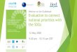 Webinar on the Guidebook Evaluation to connect national ... · Evaluation to Connect National Priorities to with the SDGs 1)Take examples from Finland, Nigeria, Costa Rica 2)Designing
