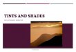 Tints and Shades - Mrs. Carllmrscarll.weebly.com/uploads/7/9/8/4/7984859/tints_shades___atmo... · TINTS AND SHADES CAN EVEN BE FOUND IN NATURE. LOOK AT THE PHOTO OF THIS LANDSCAPE