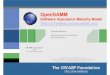 OpenSAMM Software Assurance Maturity Model ://owasp.org/ · Fortify/Cigital Building Security In Maturity Model (BSIMM) OWASP-Italy Day IV – 6th, Nov 09 OWASP