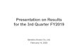 Presentation on Results for the 3rd Quarter FY2019 · 2020-05-26 · Idemitsu Kosan Co.,Ltd. February 14, 2020. Presentation on Results for the 3rd Quarter FY2019