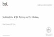 Sustainability and BSI Training and Certification Downloads/4... · Lead Auditor Course auditing skillsWebinars BSI Registered Auditor/ Lead Auditor Lean Six-Sigma Champion Course