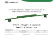 PHS High Speed Belt Cleaner - Belle Banne · PHS High Speed Belt Cleaner Document Control Document Number: 120802 Document Title: Installation, Operation & Maintenance Manual –