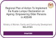 Regional Plan of Action to Implement the Kuala Lumpur ... · Regional Plan of Action To Implement the Kuala Lumpur Declaration on Ageing: Empowering Older Persons in ASEAN 29 April